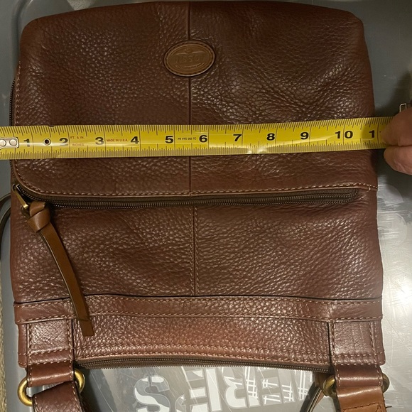 Fossil brown leather crossbody purse - Picture 6 of 7